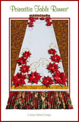 Janine Babich Designs Poinsettia Table Runner
