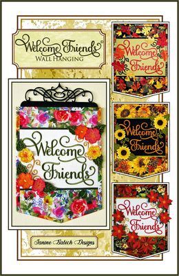 Janine Babich Designs Welcome Friends Wall Hanging Pattern