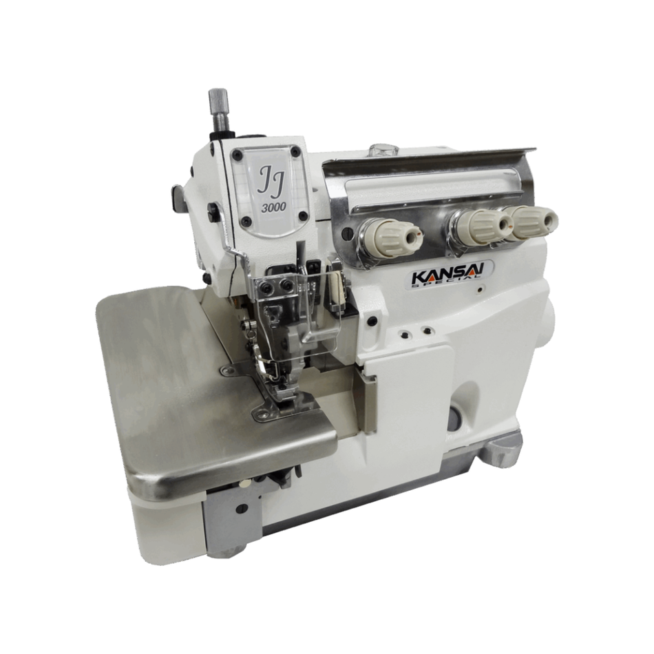 Kansai Special JJ SERIES -  1 Needle, 3 Thread, Overlock Sewing Machine for Plain Seaming (01m), for Turn Down Hemming (20f)