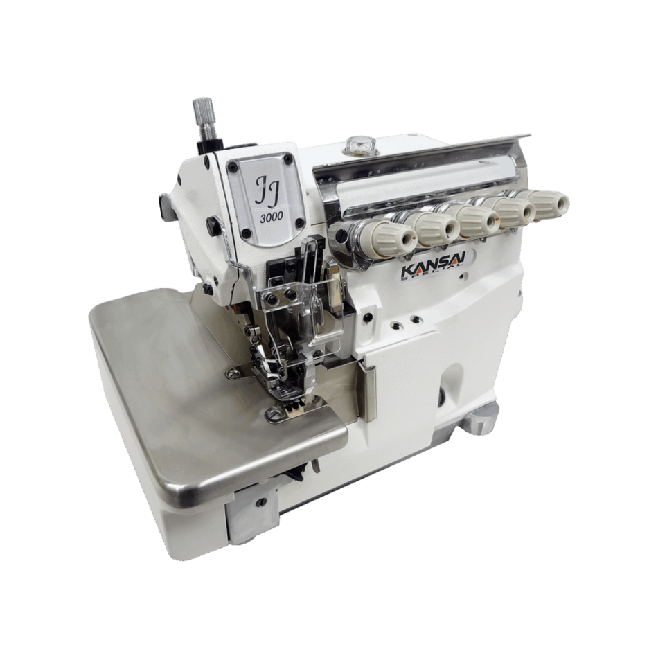 Kansai Special JJ SERIES -  3 Needle, 6 Thread, Safety Stitch Sewing Machine for Plain Seaming