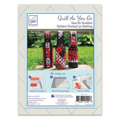 June Tailor Inc Quilt As You Go Wine Totes 3 pk