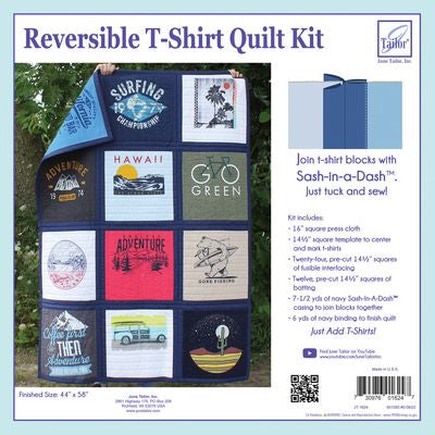 June Tailor Inc Just Add T-Shirts Quilt Kit Navy Sashing