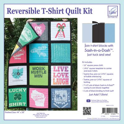 June Tailor Inc Just Add T-Shirts Quilt Kit Black Sashing