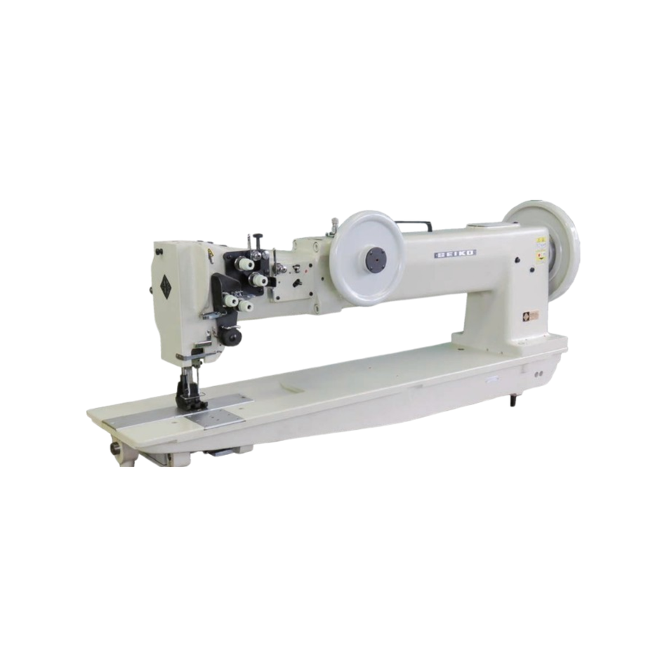 Seiko JW Series Long Arm - Extra Heavy Duty, Extra Long Arm, Extra Large Vertical Axis Hook, Compound Feed And Walking Foot, Reverse Stitch, Lockstitch Sewing Machines
