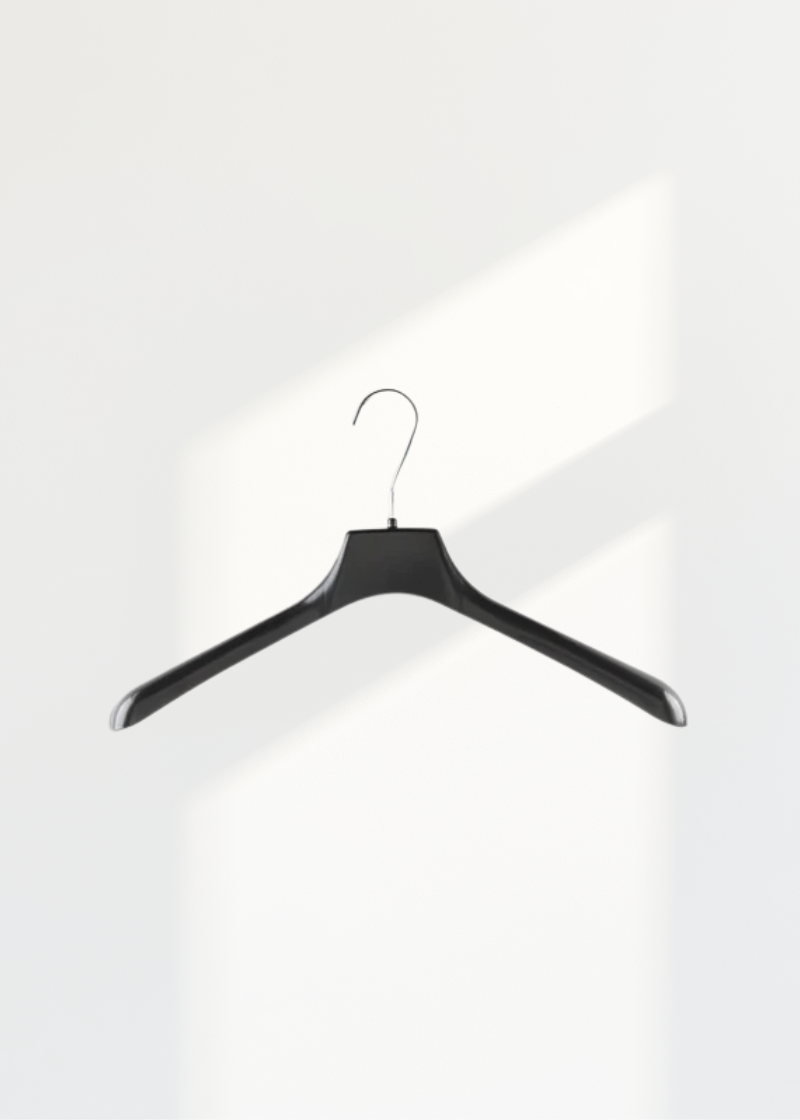 Jacket Plastic Hangers - 16" Length/ 2" Neck - 50/Box - Black