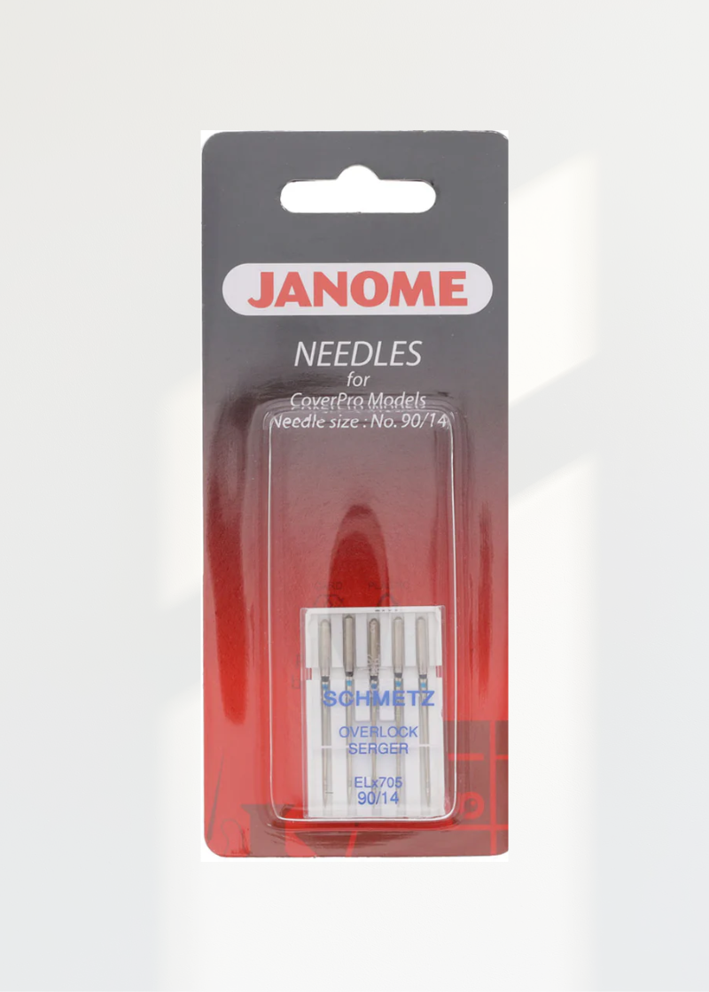 Janome and Schmetz CoverPro ELx705 Needles Size 90/14 (5 Pack)
