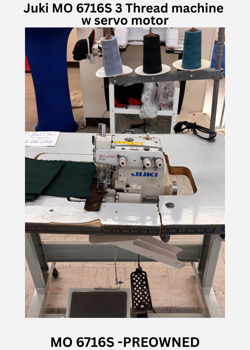 Juki MO 6716S 3 Thread machine w servo motor