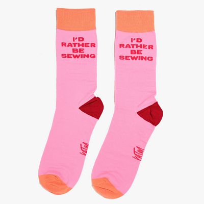 Kylie and the Machine Katm Socks - I'd Rather Be Sewing Pink