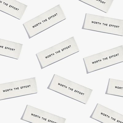 Kylie and the Machine Worth The Effort Woven Labels