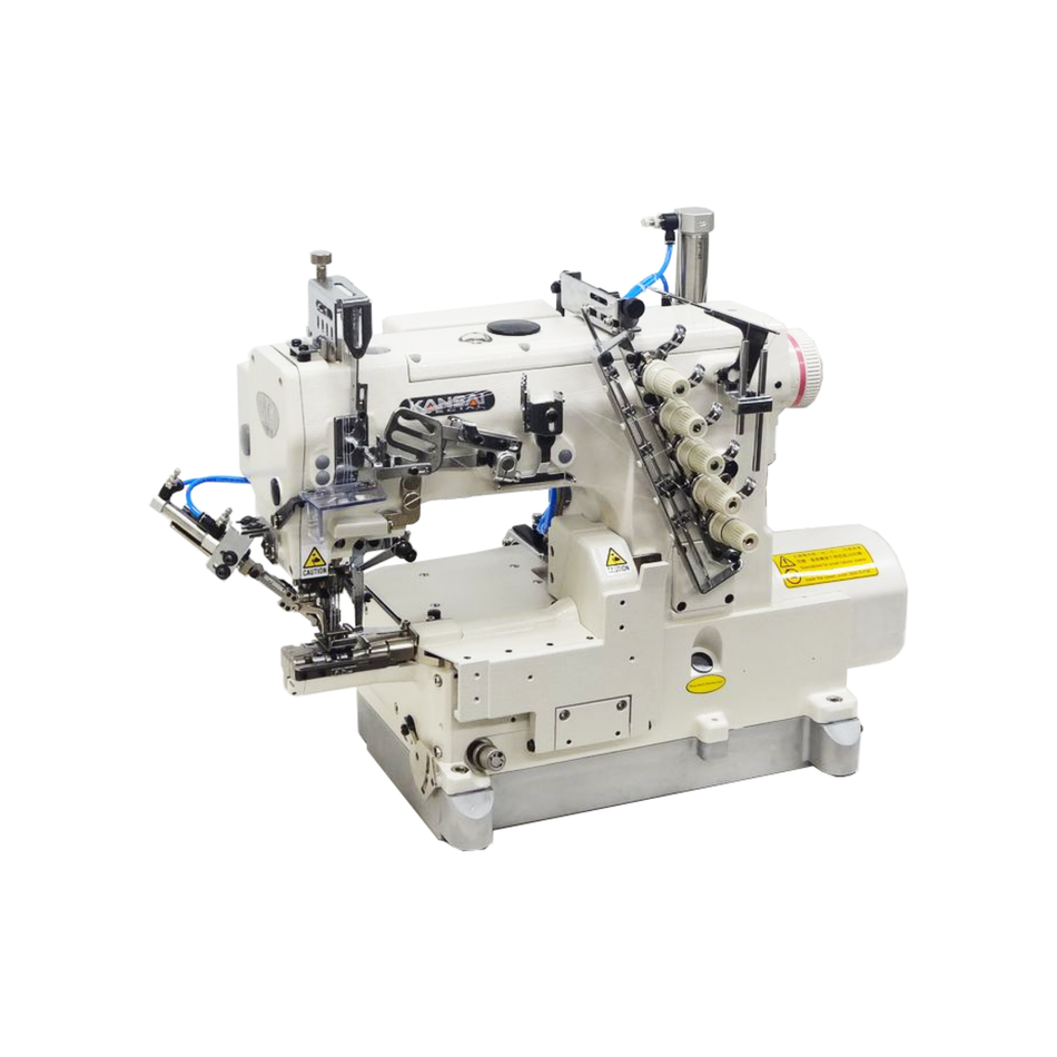 Kansai Special KC SERIES - 3 Needle, Ultra Small Cylinder Bed, Top and Bottom Cover Stitch Sewing Machine for Hemming and Covering