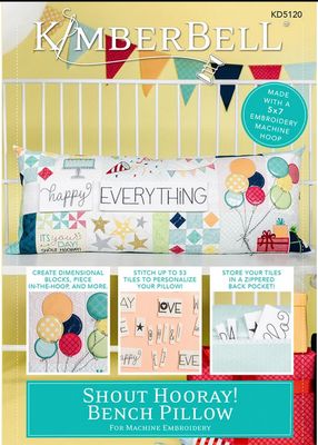 KimberBell Designs Shout Hooray! Bench Pillow