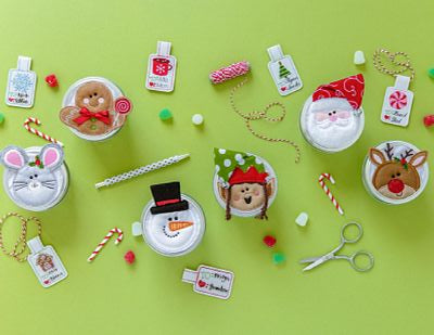 KimberBell Designs Hoiday Jar Toppers & Gift Tags