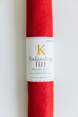 KimberBell Designs Embroidery Felt Cherry Red