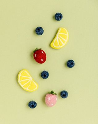 KimberBell Designs Wool Felt Lemons and Berries 10 pieces