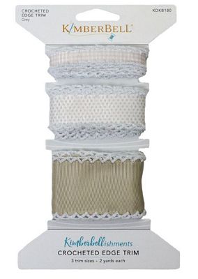 KimberBell Designs Crocheted Edge Trim Grey