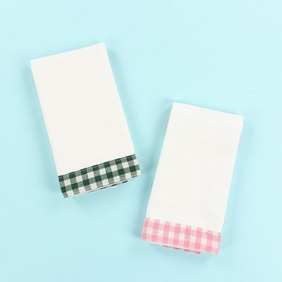 KimberBell Designs Tea Towel Blanks, Gingham Trim