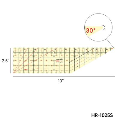 Kearing Hot Ironing Ruler 10" X 2.5" with 30 Degree