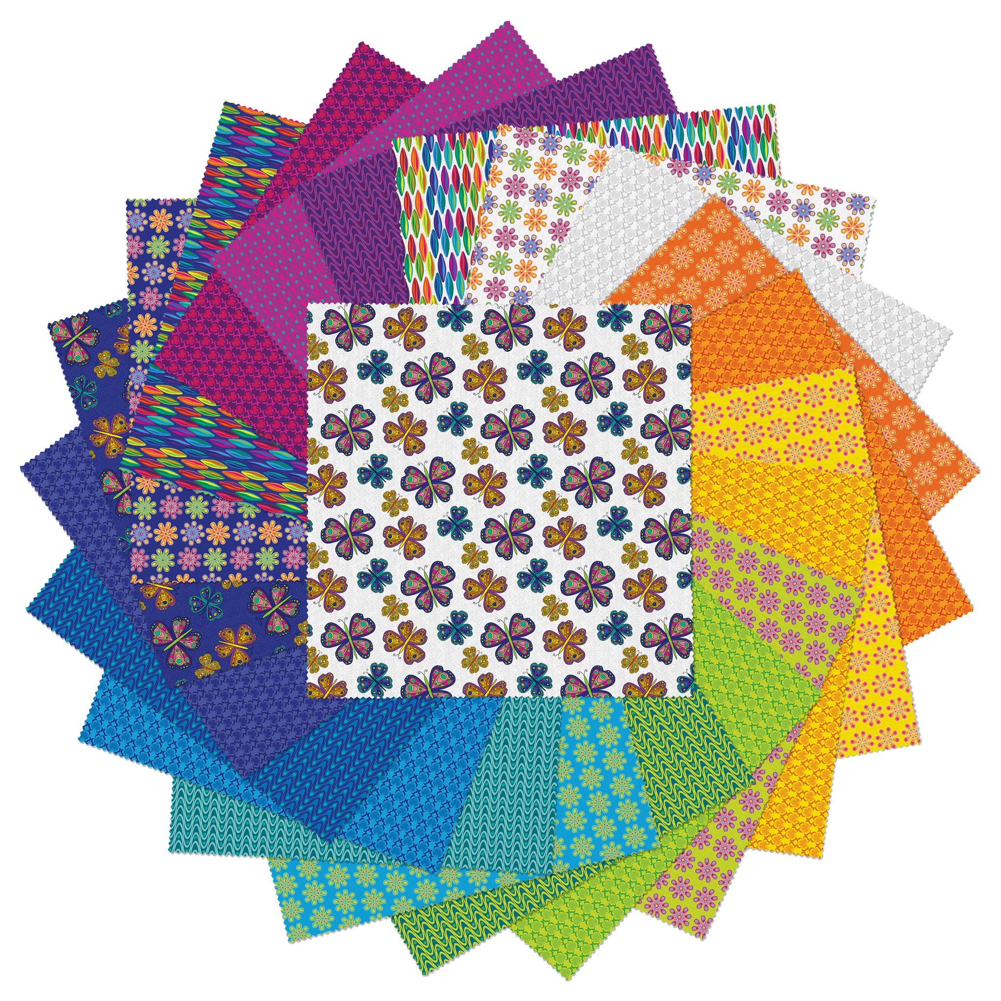 Kaleidoscope 10" Fabric Squares - 42pcs