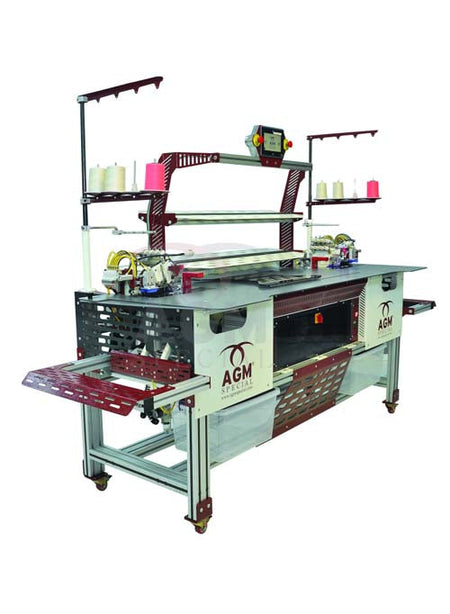 AGM Special Double Head Serging Automat - Empenzo Automated Sewing Systems