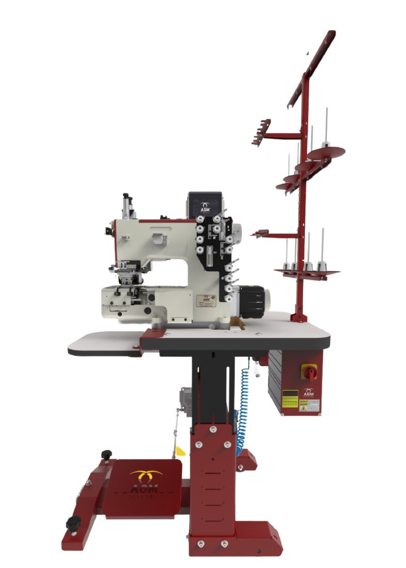 KM 930 LS-T1 Jeans Waistband Sewing Machine 6-Needle 1000pcs/8h