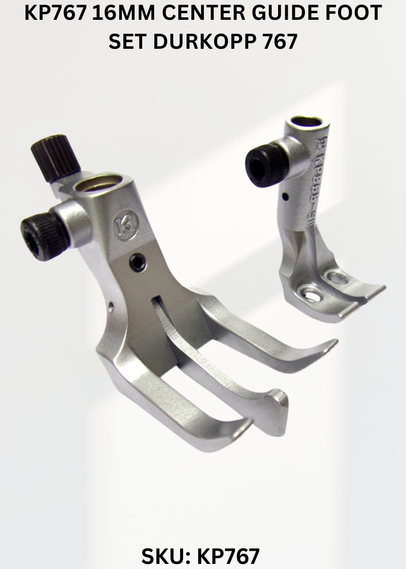 16Mm Center Guide Foot Set KP767X16 for Durkopp Adler 367, 467, 767 Sewing Machines