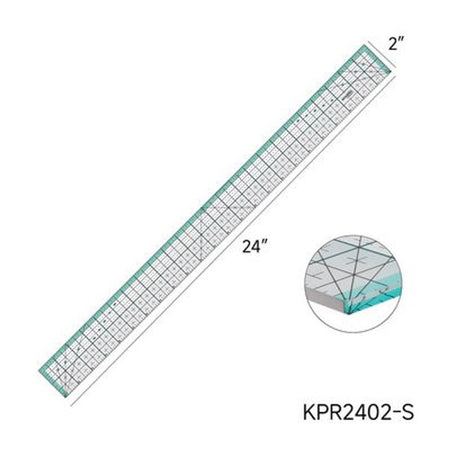Kearing Quilting Ruler Metal Cut Edge 24in x 2in