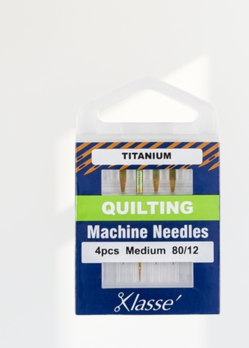Klasse Titanium Quilting Home Machine Needles - Size 12 - 4/Pack