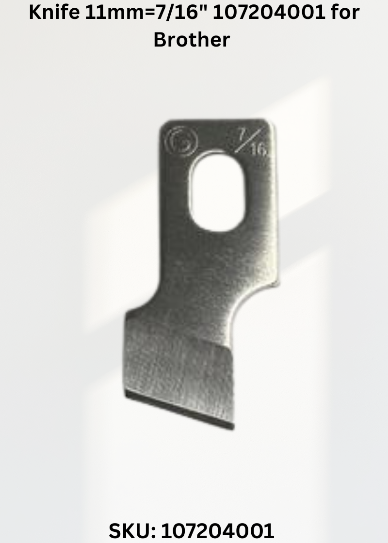 Knife 11mm=7/16" 107204001 for Brother LH4-B815 and Brother LH4-B814 Sewing Machines
