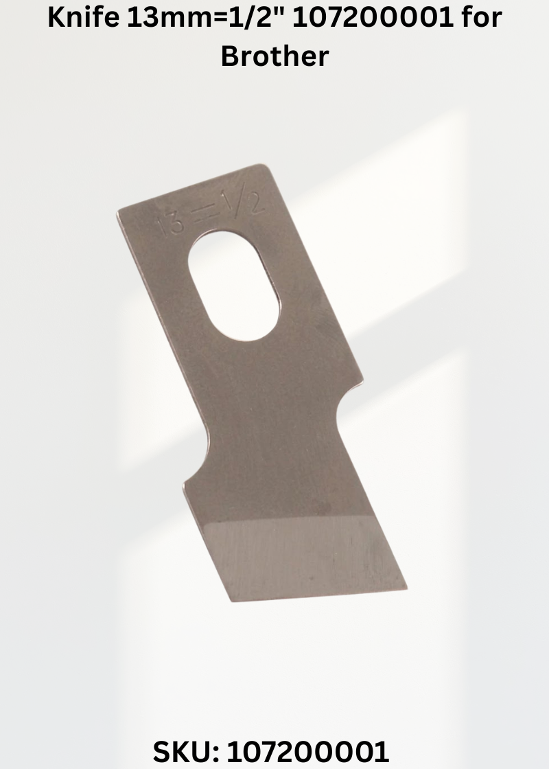 Knife 13mm=1/2" 107200001 for Brother LH4-B815 and Brother LH4-B814 Sewing Machines