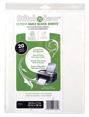 HeatnBond StichnSew EZ Quilt Block 8.5 in x 11 in Sheets