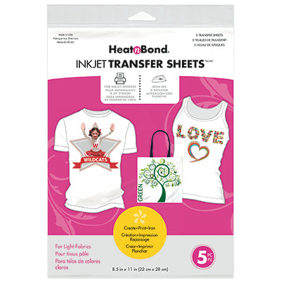 HeatnBond EZ Print Sheets for Light Fabrics 8.5x11