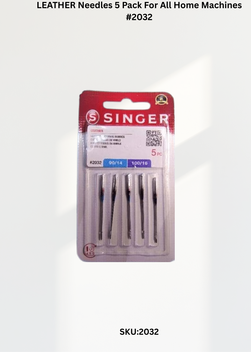 LEATHER Needles 5 Pack For All Home Machines #2032