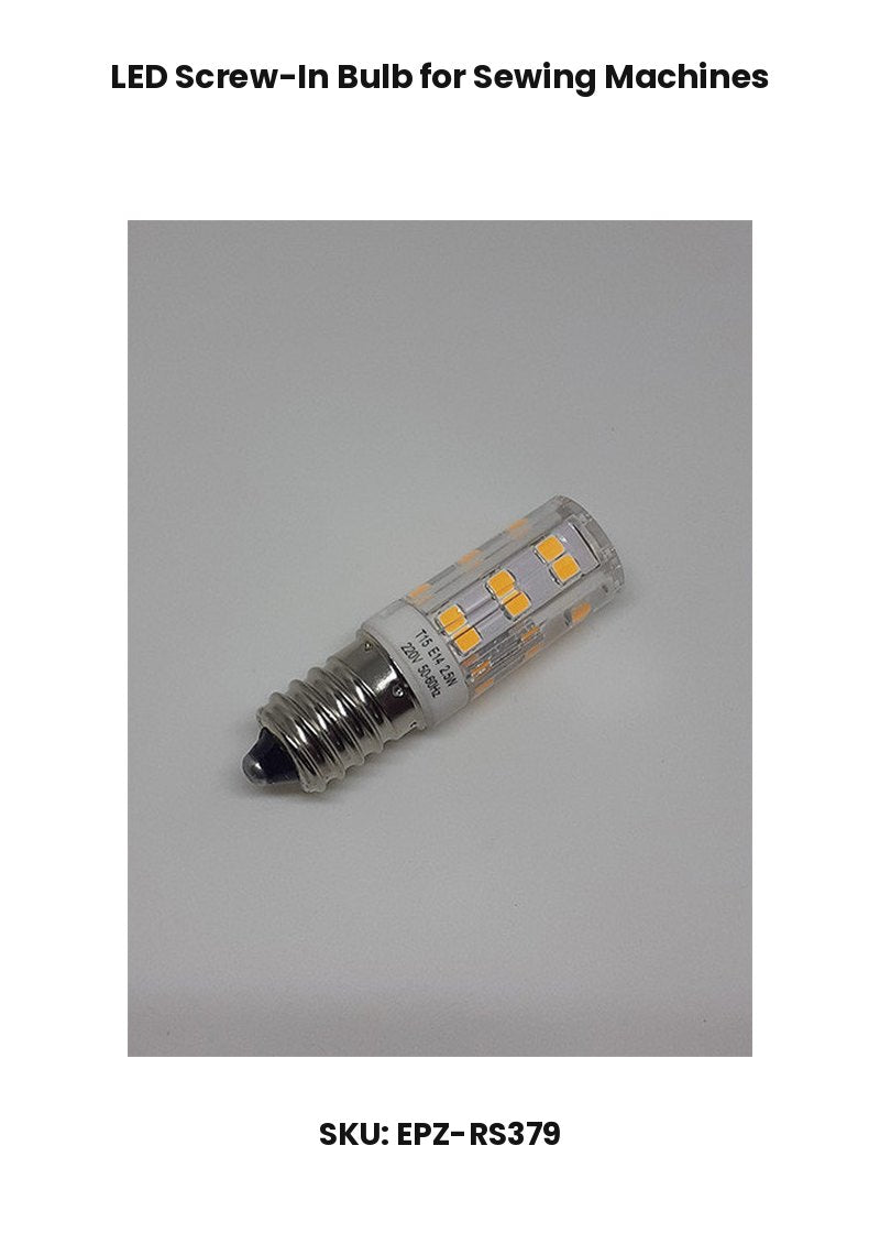 LED Screw-In Bulb for Sewing Machines