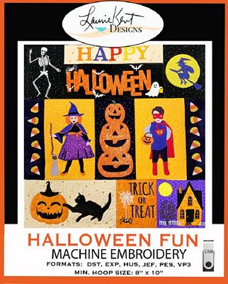 Laurie Kent Designs Halloween Fun Machine Embroidery Usb