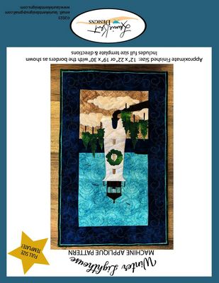 Laurie Kent Designs Winter Lighthouse Machine Applique Pattern