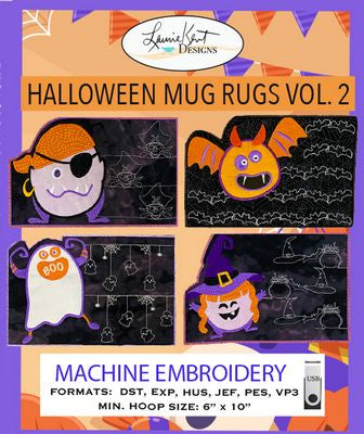 Laurie Kent Designs Halloween Mug Rugs Vol II Usb Version