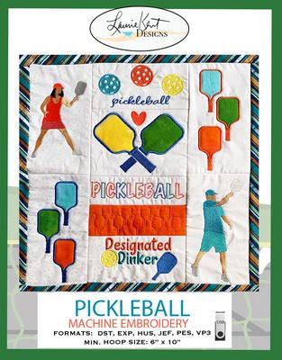 Laurie Kent Designs Pickleball Fun Embroidery Usb Verison