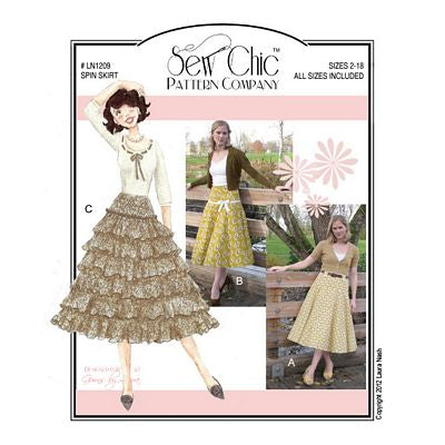 Sew Chic Patterns Spin Skirt