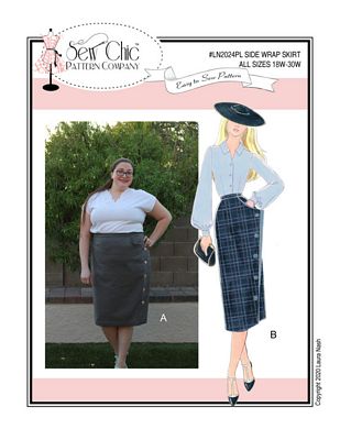 Sew Chic Patterns Side Wrap Skirt - Plus