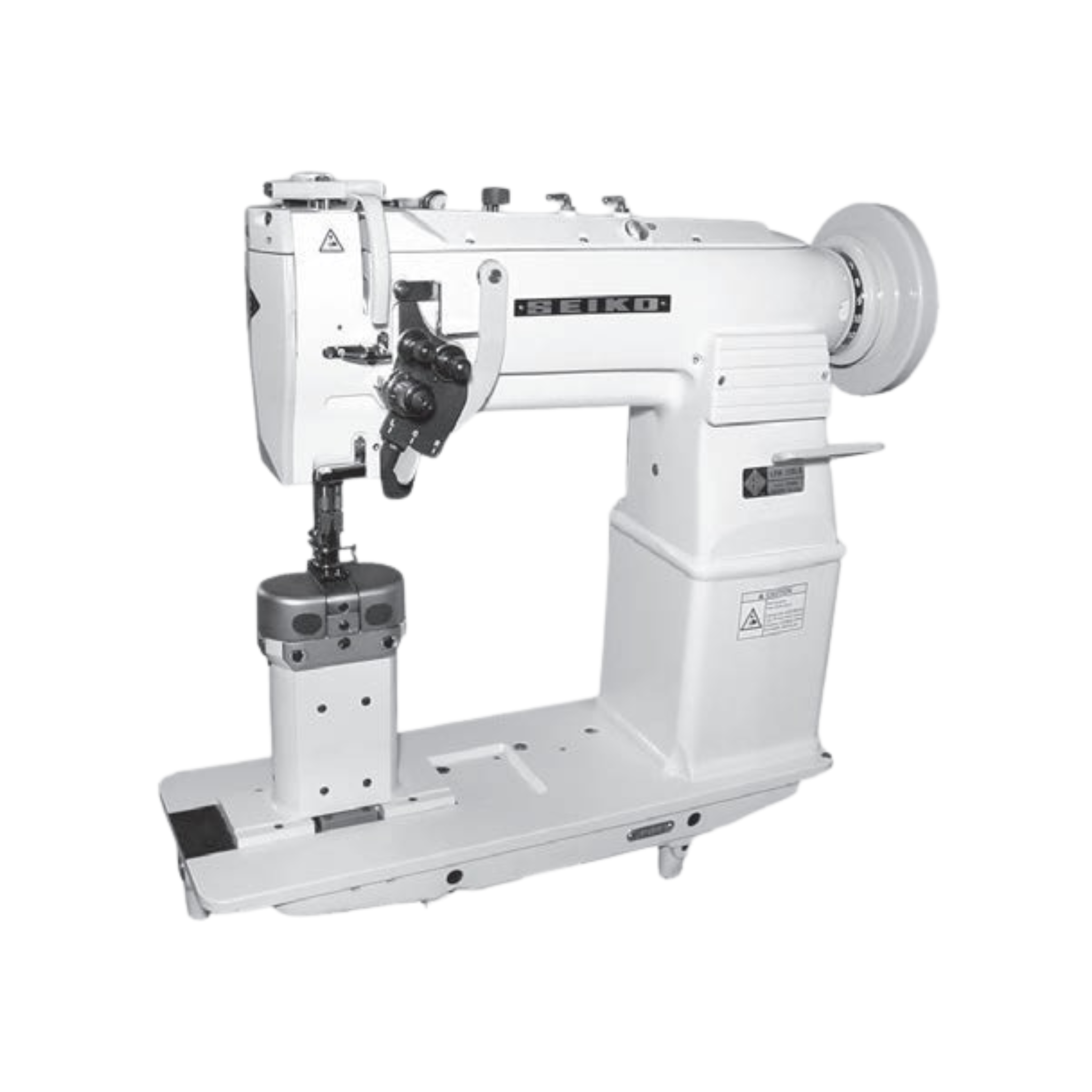 Seiko LPW-28BLK (Angular Stitch) Post Bed - Two Needle, High Speed, Post Bed, Large Vertical Axis Hook, Compound Feed and Walking Foot, Reverse Stitch, Disengageable Needle Bars, Lockstitch Machine