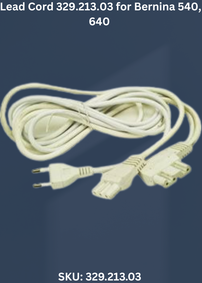 Lead Cord 329.213.03 — Fits Bernina 540, 640, 642, 707 & more