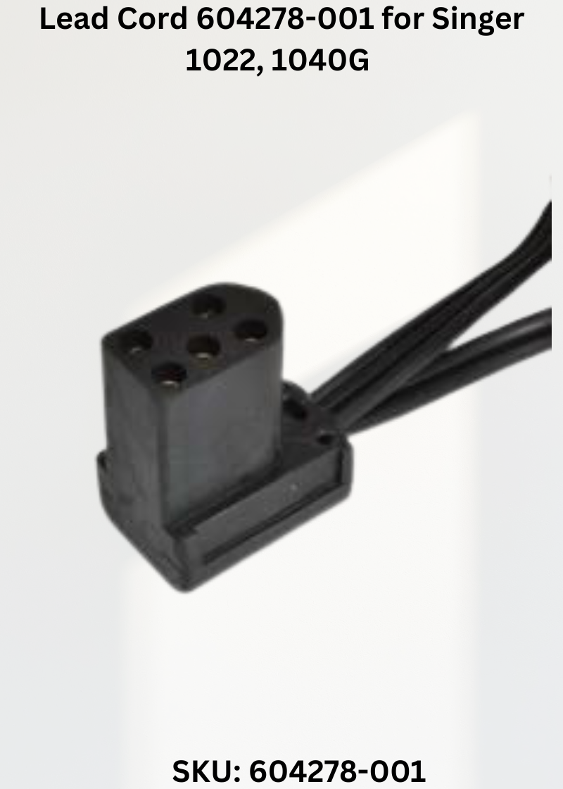 Lead Cord 604278-001 — Fits Singer 1022, 1040G, 1060, 1200 & more
