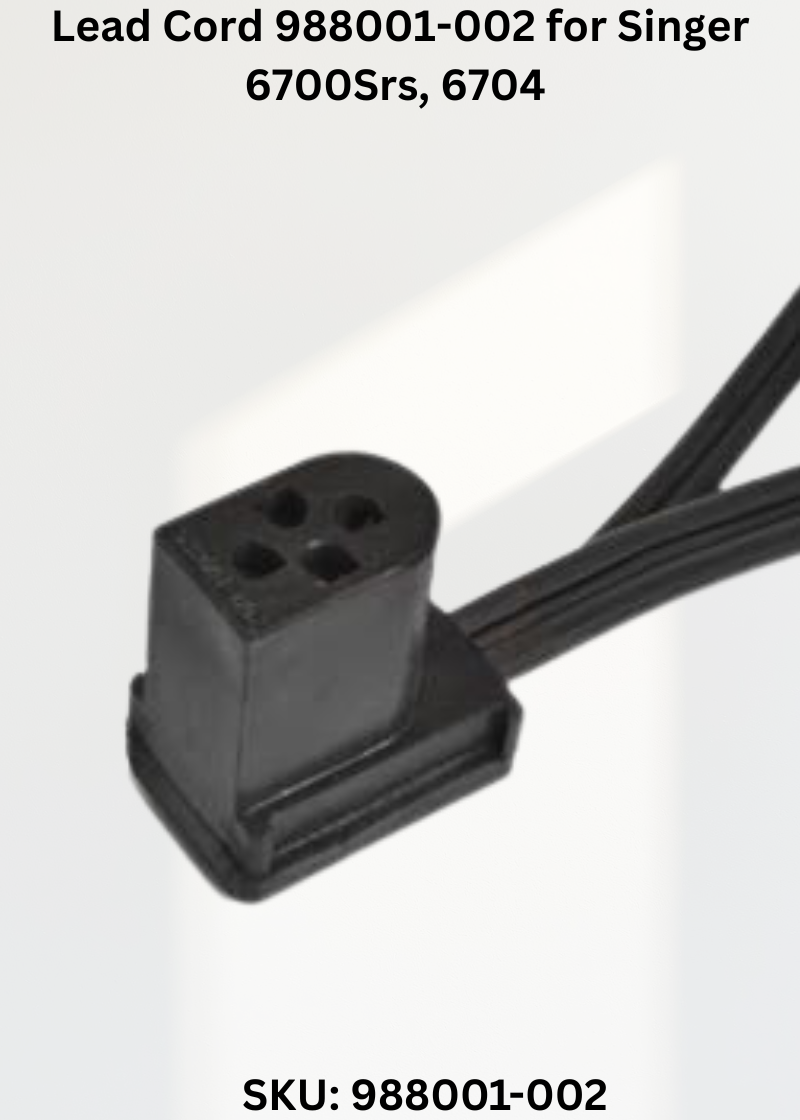Lead Cord 988001-002 — Fits Singer 6700Srs, 6704, 6800Srs, 714 & more