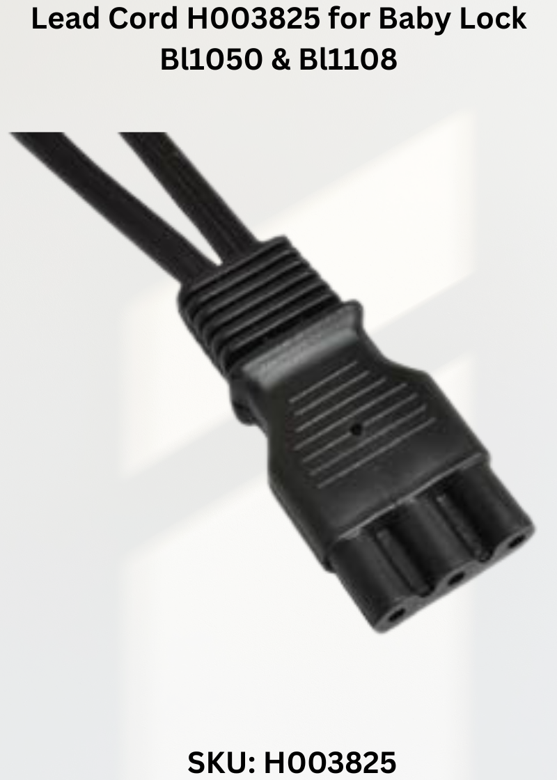 Lead Cord H003825 — Fits Baby Lock BL1050, BL1108 & more