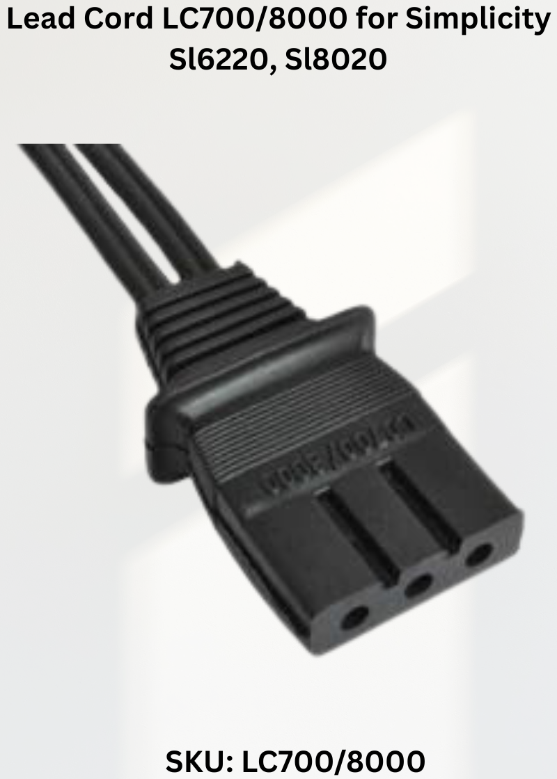 Lead Cord LC700/8000 for Simplicity Sl6220, Sl8020 & More Sewing Machines