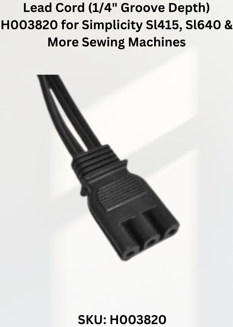 Lead Cord H003820 — Fits Simplicity 604E, 614DE, 624DE, 704DEX & more
