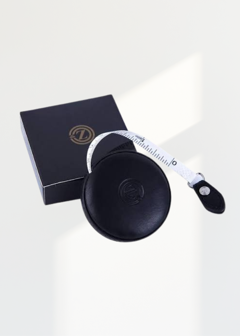 Leather Retractable Fiberglass Tape Measure - 60" - Metric/Inches