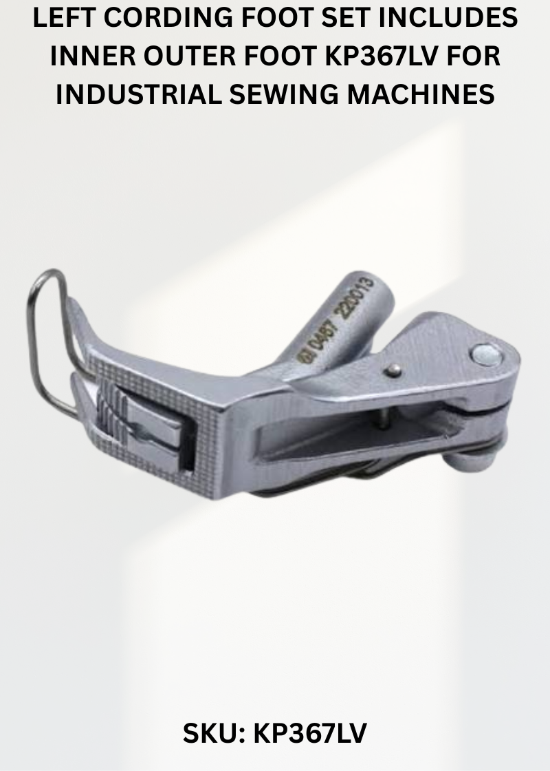 Left Cording Foot Set Includes Inner Outer Foot KP367LV for Industrial Sewing Machines