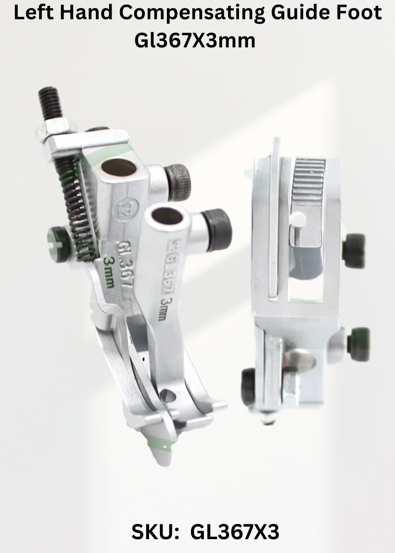 Left Hand Compensating Guide Foot Gl367X3mm for Juki LU-2212N-7 Sewing Machine