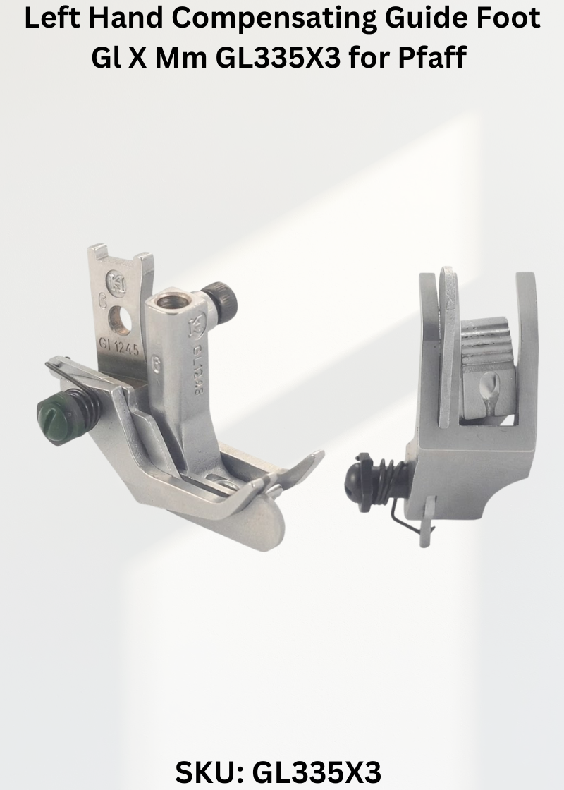 Left Hand Compensating Guide Foot Gl X Mm GL335X3 for Pfaff Industrial Sewing Machines